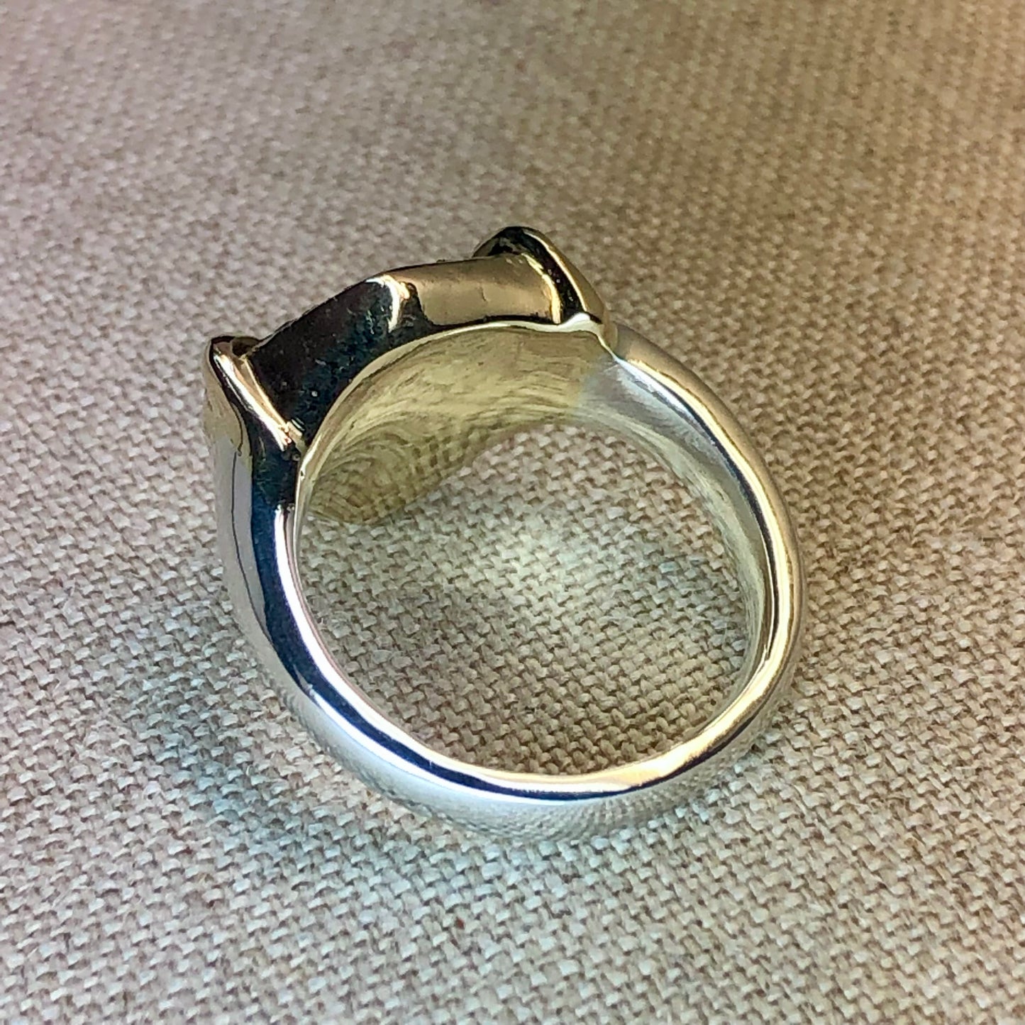 Watermelon Tourmaline Slice Ring