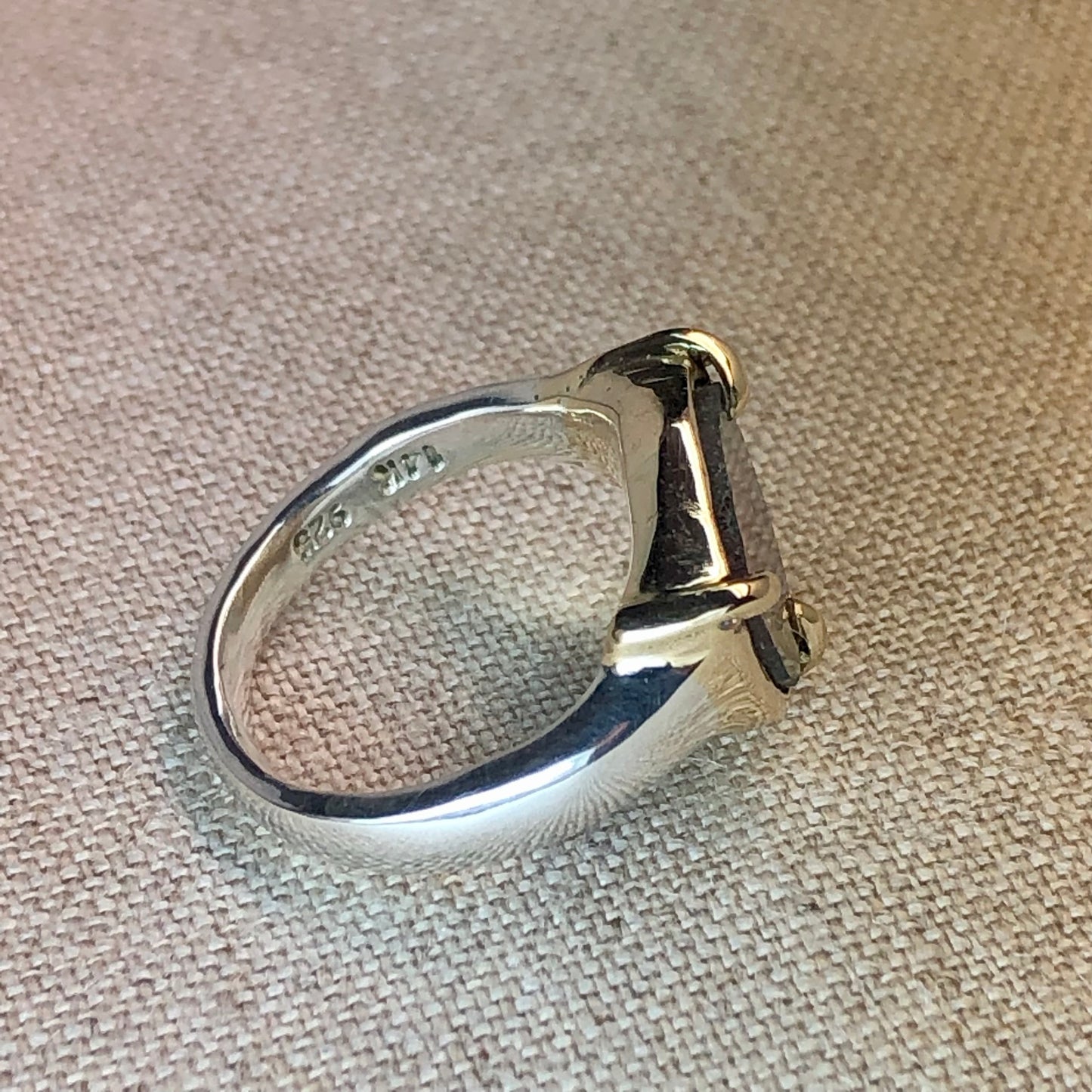 Watermelon Tourmaline Slice Ring