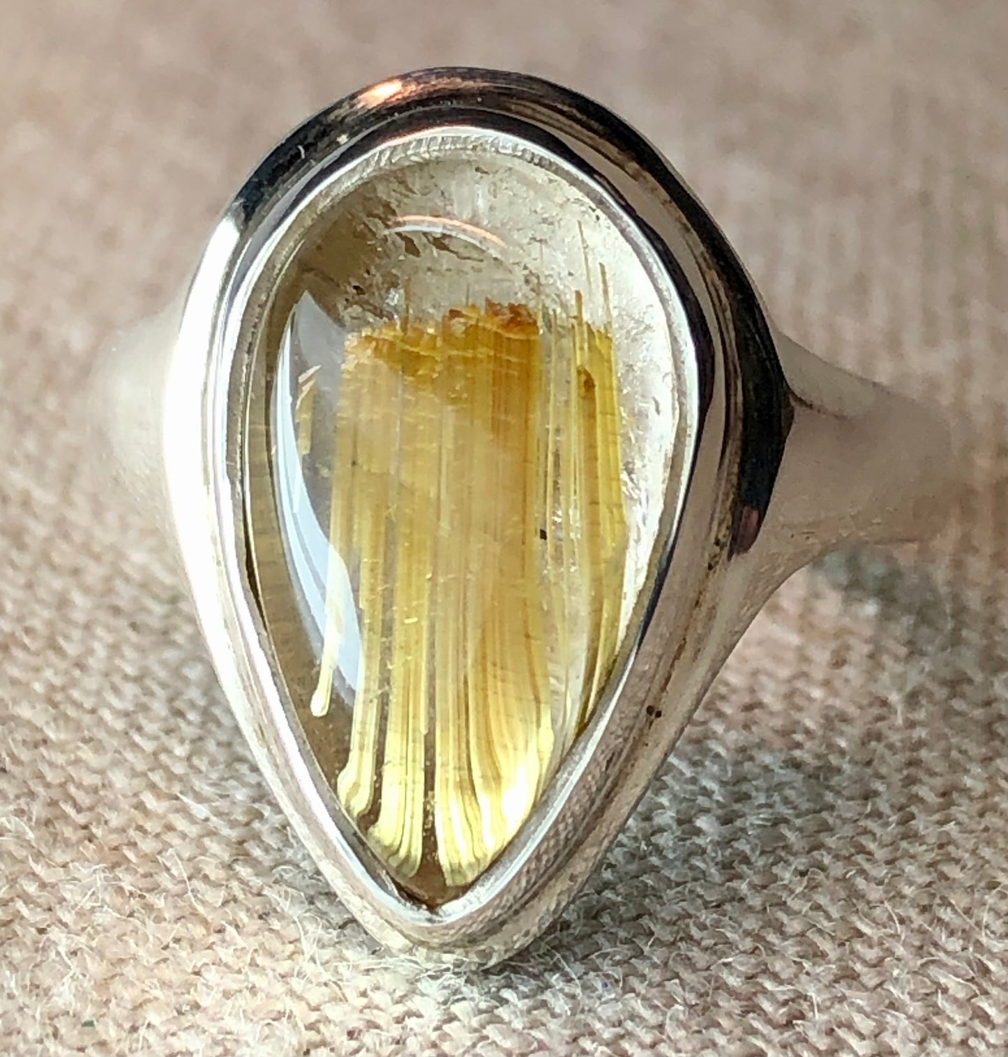 Rutilated Quartz Ring