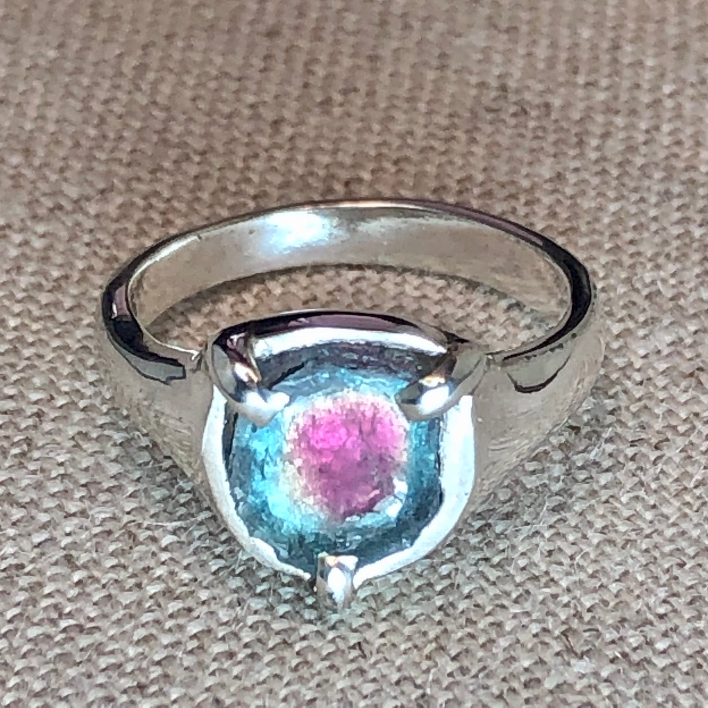 Watermelon Tourmaline Ring