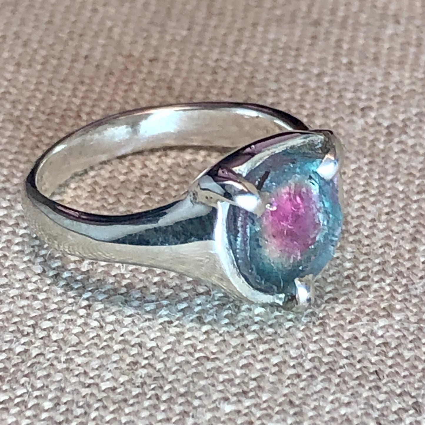 Watermelon Tourmaline Ring