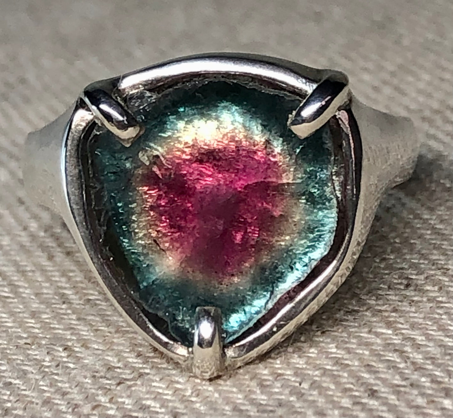 Watermelon Tourmaline Ring