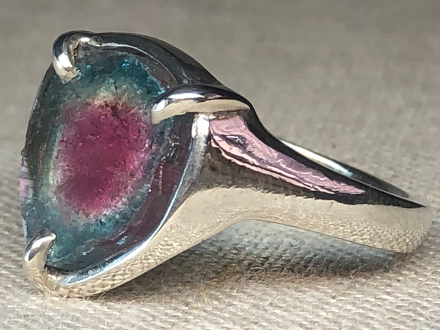 Watermelon Tourmaline Ring