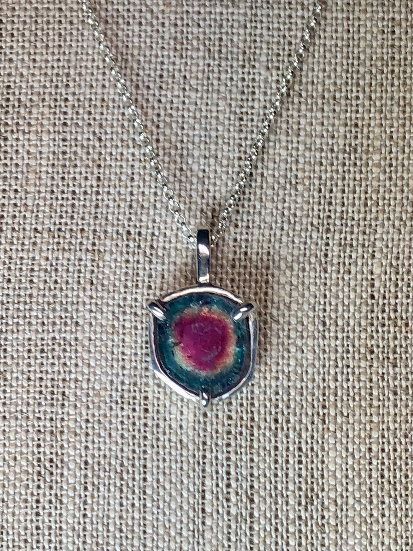 Watermelon Tourmaline Necklace