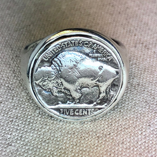 Buffalo Nickel Signet Ring