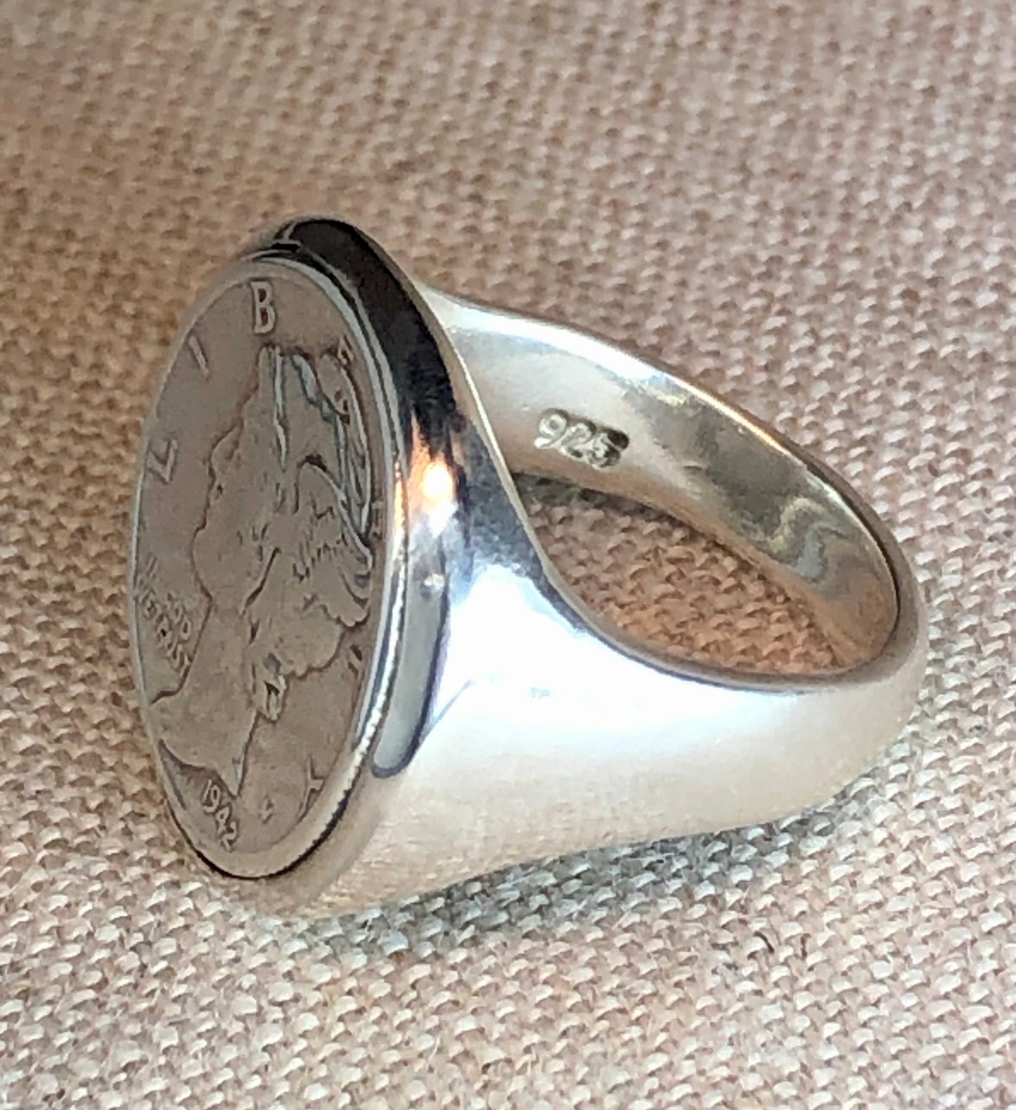 Mercury Dime Signet Ring