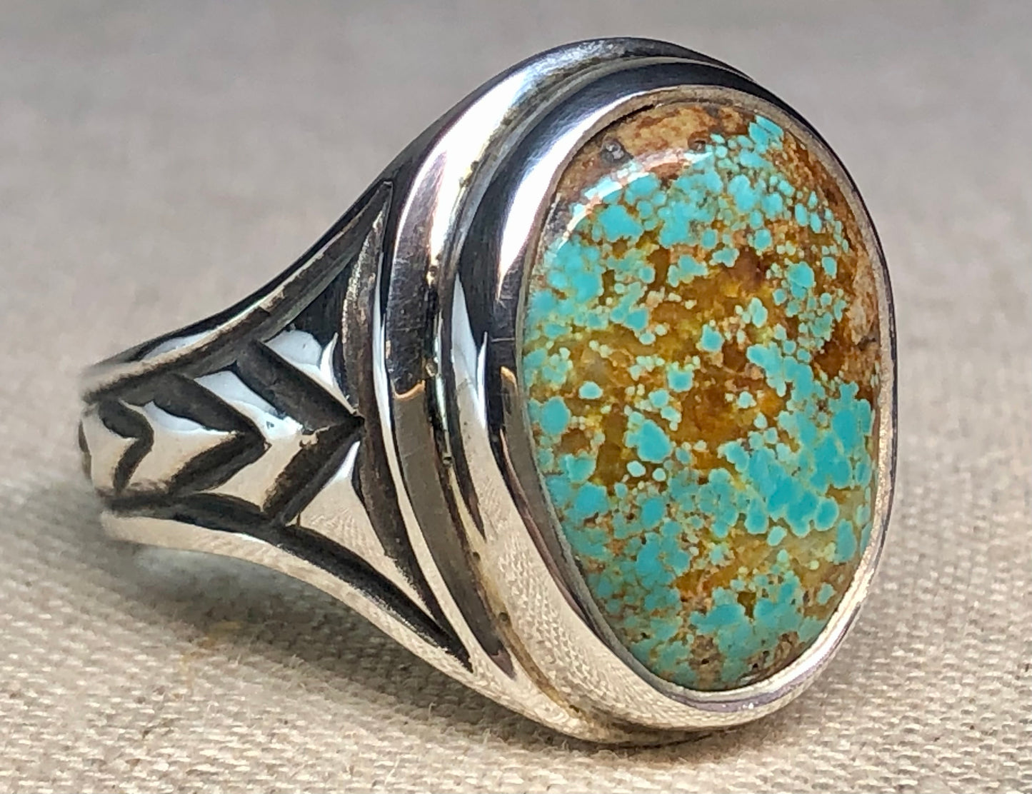 Mens Nevada Turquoise Ring